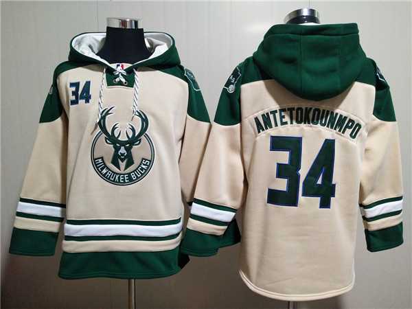 Milwaukee Bucks #34 Giannis Antetokounmpo Cream Hoodie,We sell and wholesale Milwaukee Bucks #34 Giannis Antetokounmpo Cream Hoodie on line form chian!